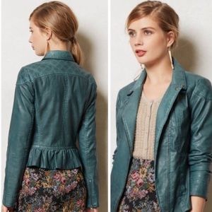 Anthropologie Fayette Vegan Leather Jacket